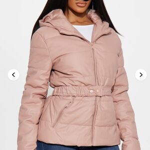 Fashion Nova Blush Pink Puffer Jacket